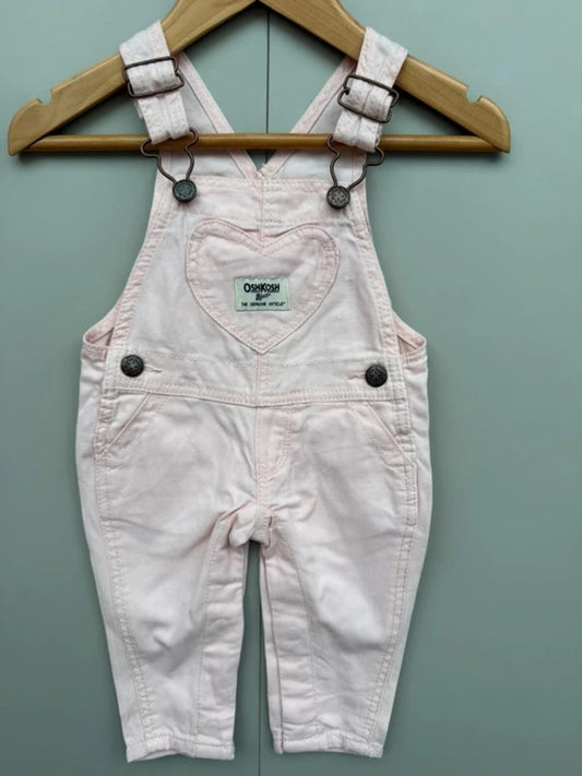 Oshkosh Rose Pink Dungarees 3M