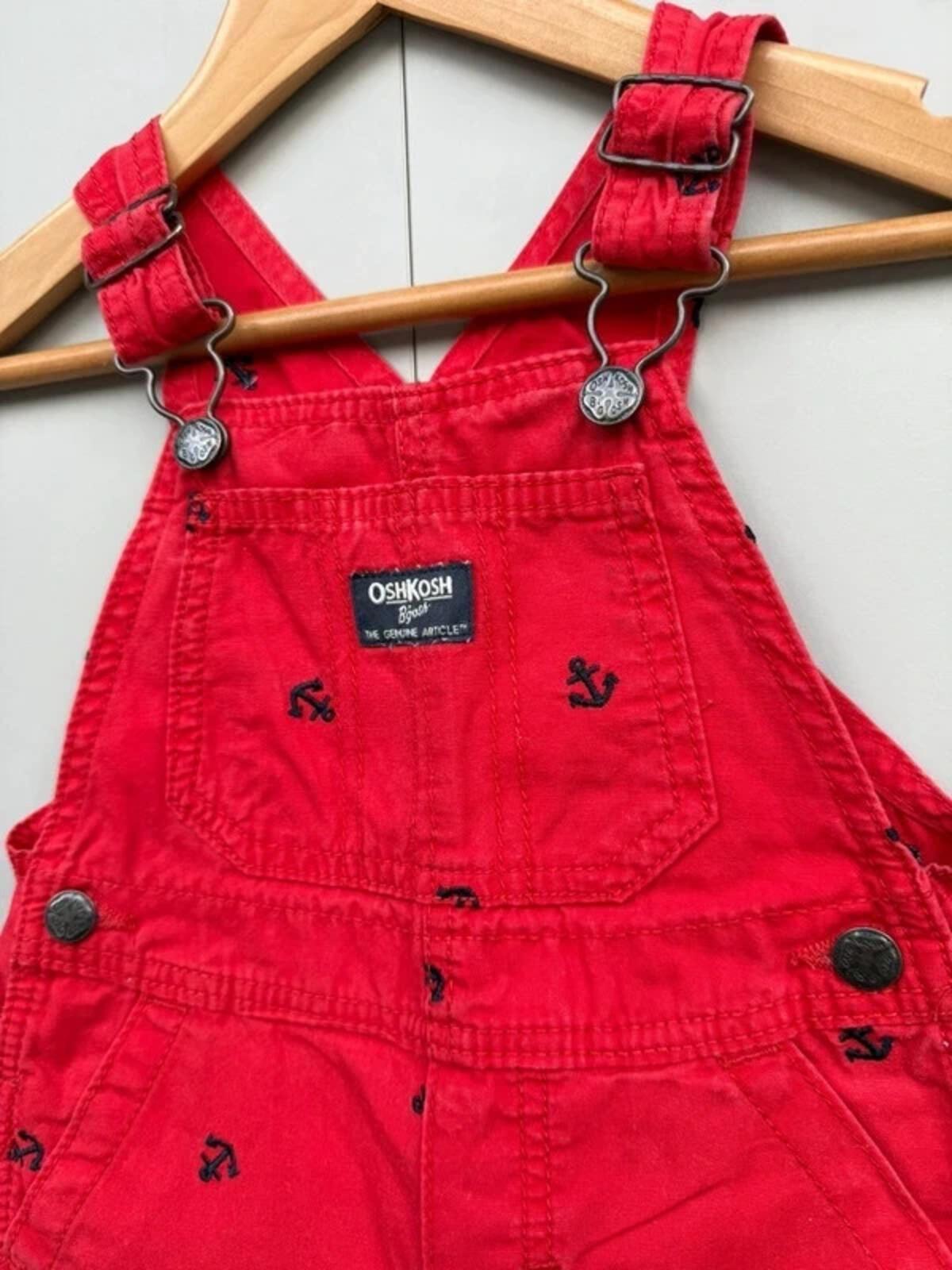 Oshkosh Shortall Red Anchor Dungarees 18M