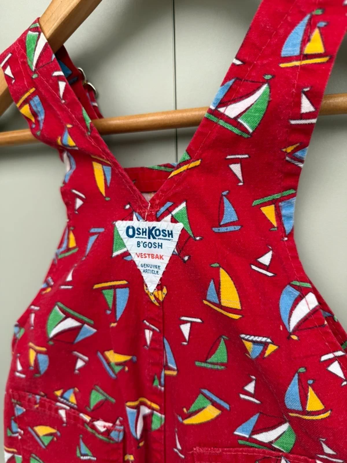 RARE Oshkosh 80S USA Vintage Sail Boat Dungarees 18M