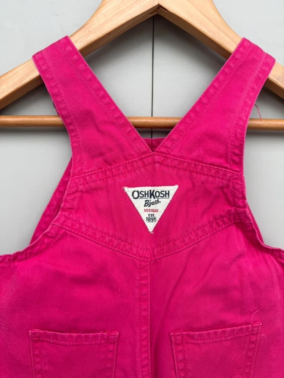 Oshkosh Pink Embroidered Dubgarees 6M