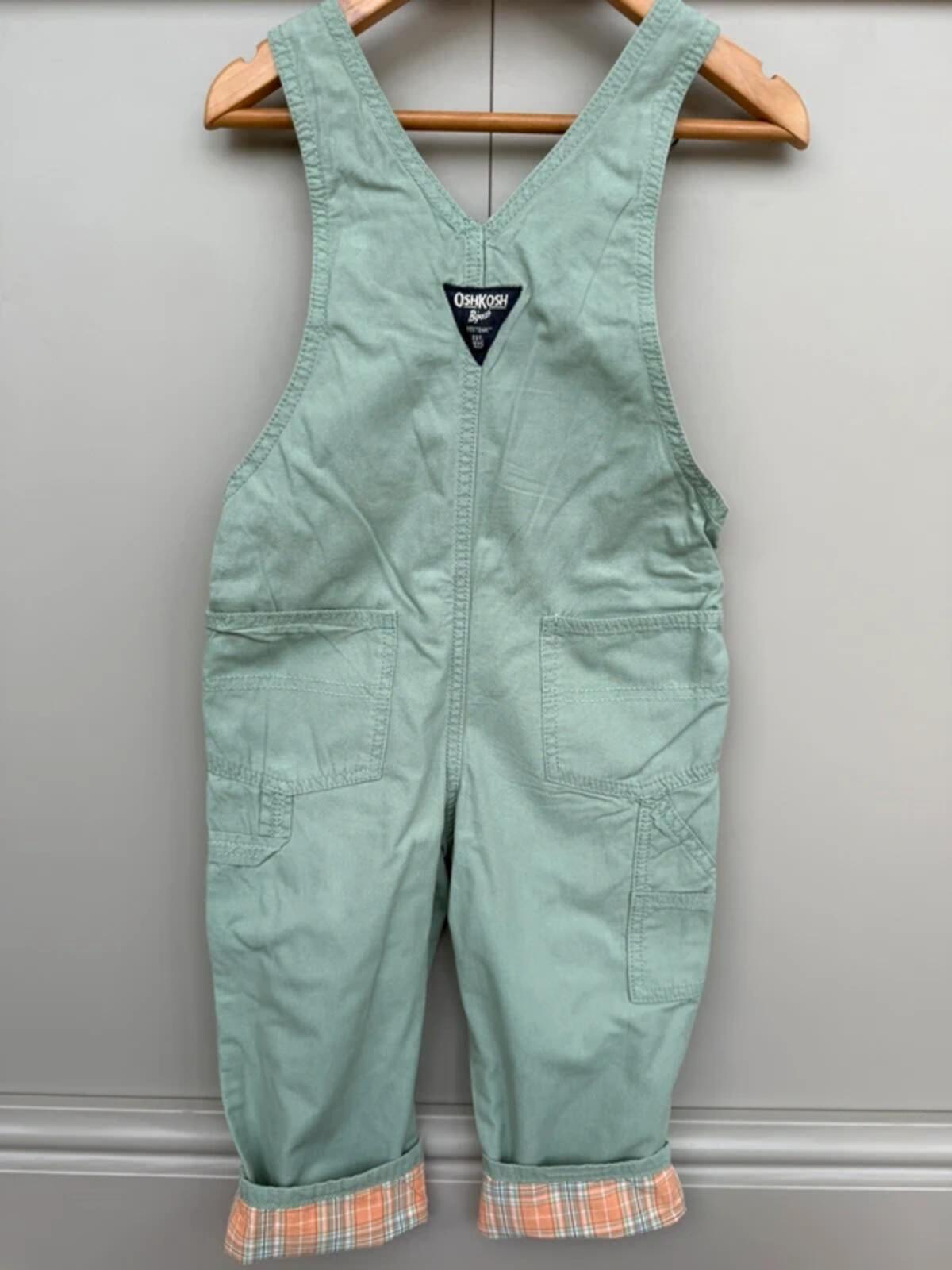 Oshkosh Green Cotton Dungarees 4T