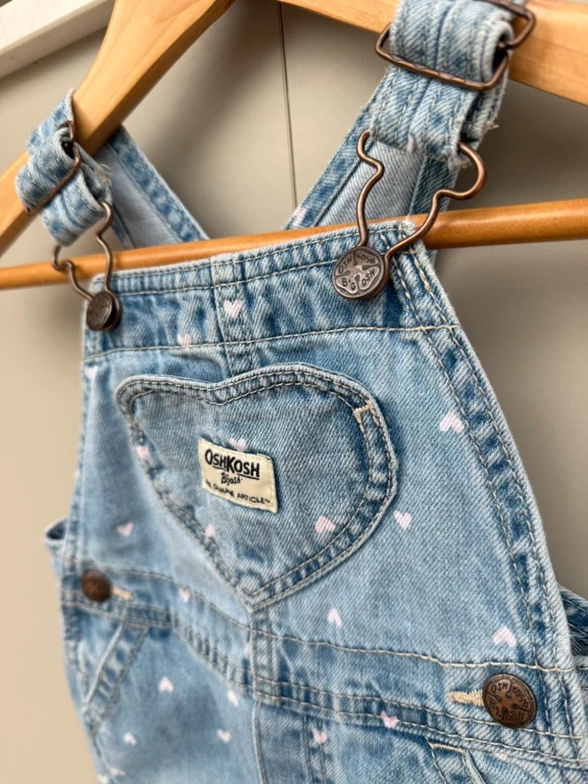 Oshkosh Heart Denim Dungarees 18M