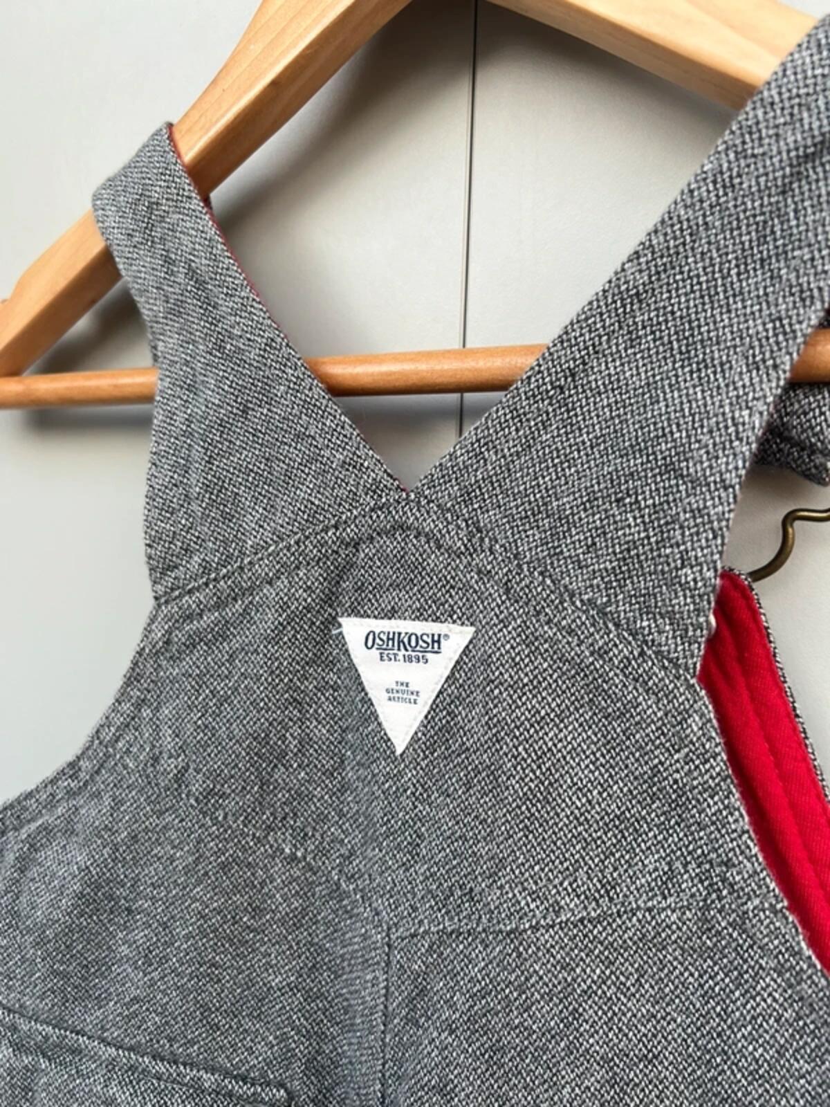 Oshkosh Vintage Grey Marl Dungarees 12M