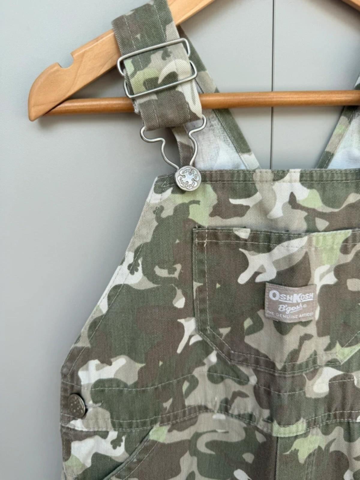 Oshkosh Vintage Camouflage Shortall Dungarees 3T