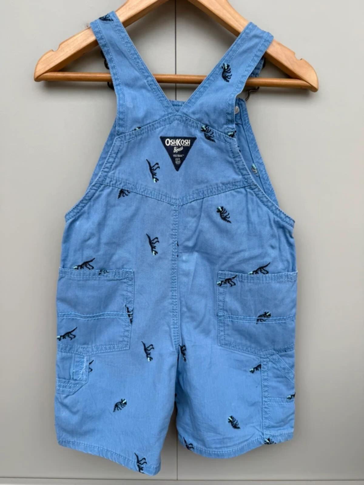 Oshkosh Dinosaur Shortall Dungarees 24M