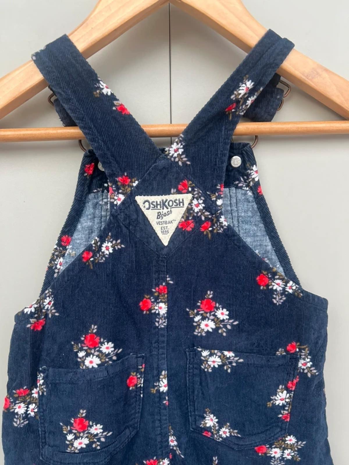 Oshkosh Floral Corduroy Dungarees 18M