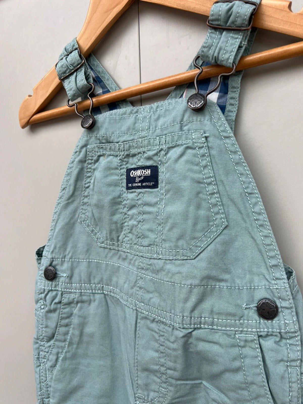 Oshkosh Sage Green Dungarees 24M