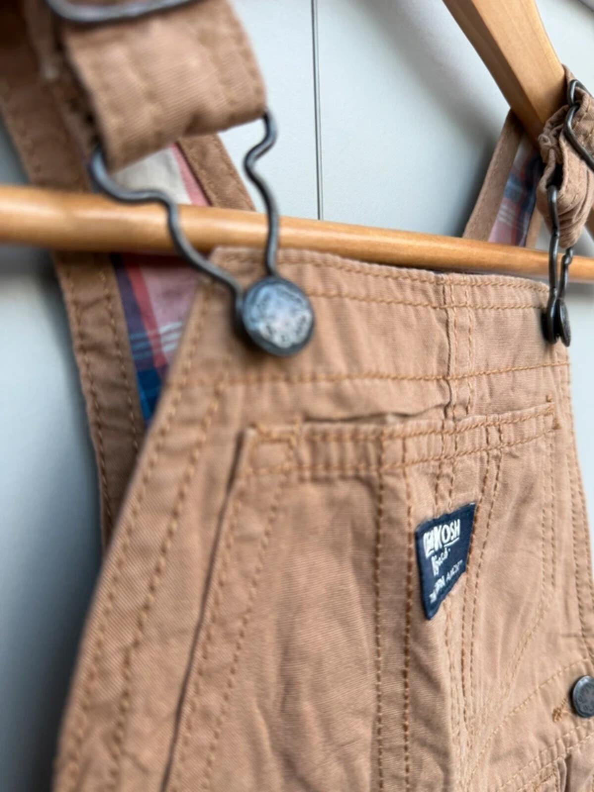 Oshkosh Cargo Brown Cotton Dungarees 12M
