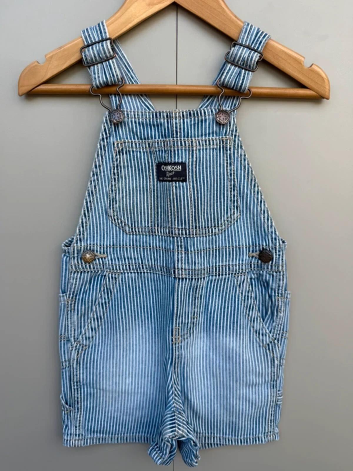 Oshkosh Hickory Shortall Dungarees 18M
