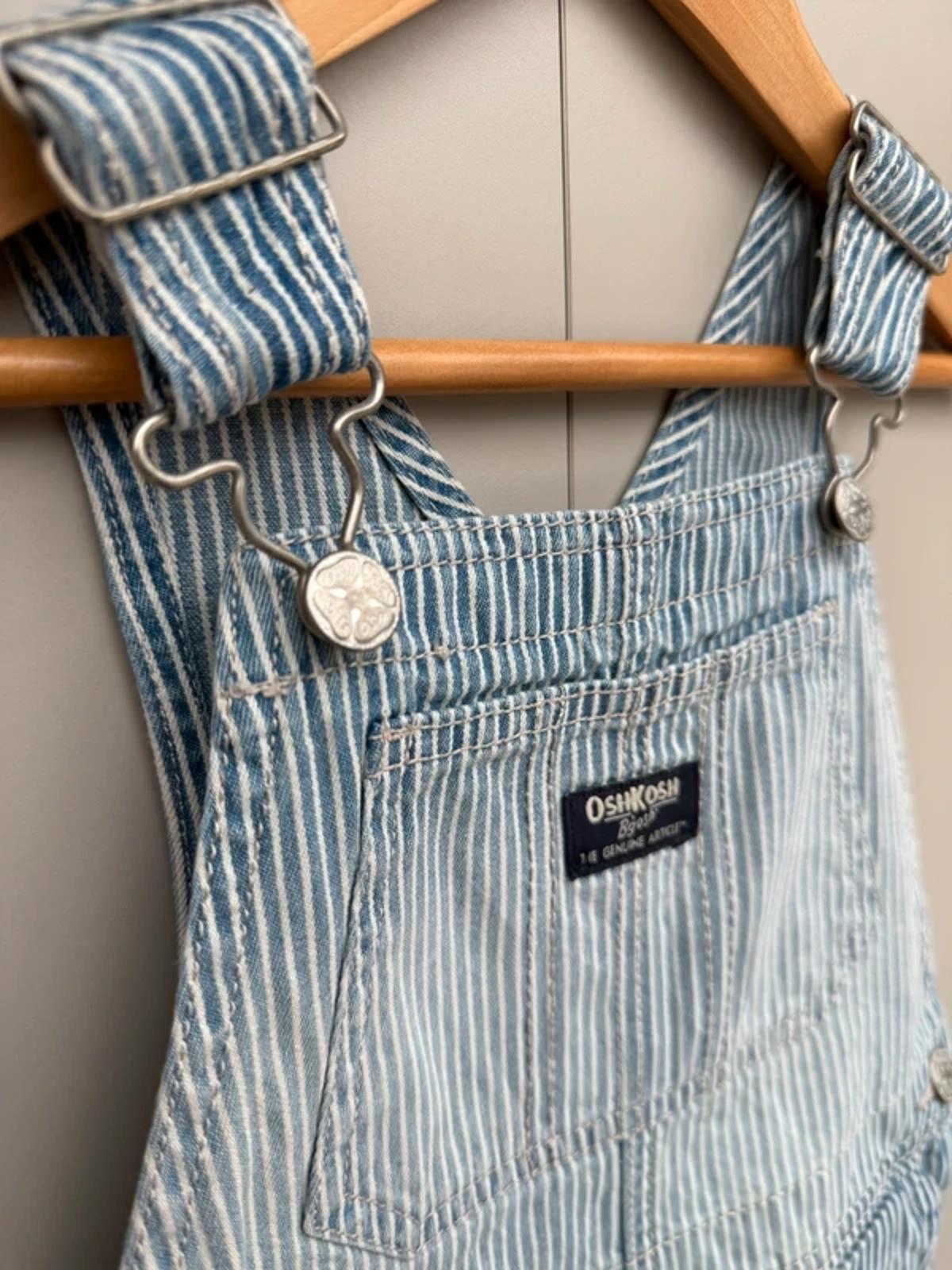 Oshkosh Washed Hickory Dungaree Shortalls 5T