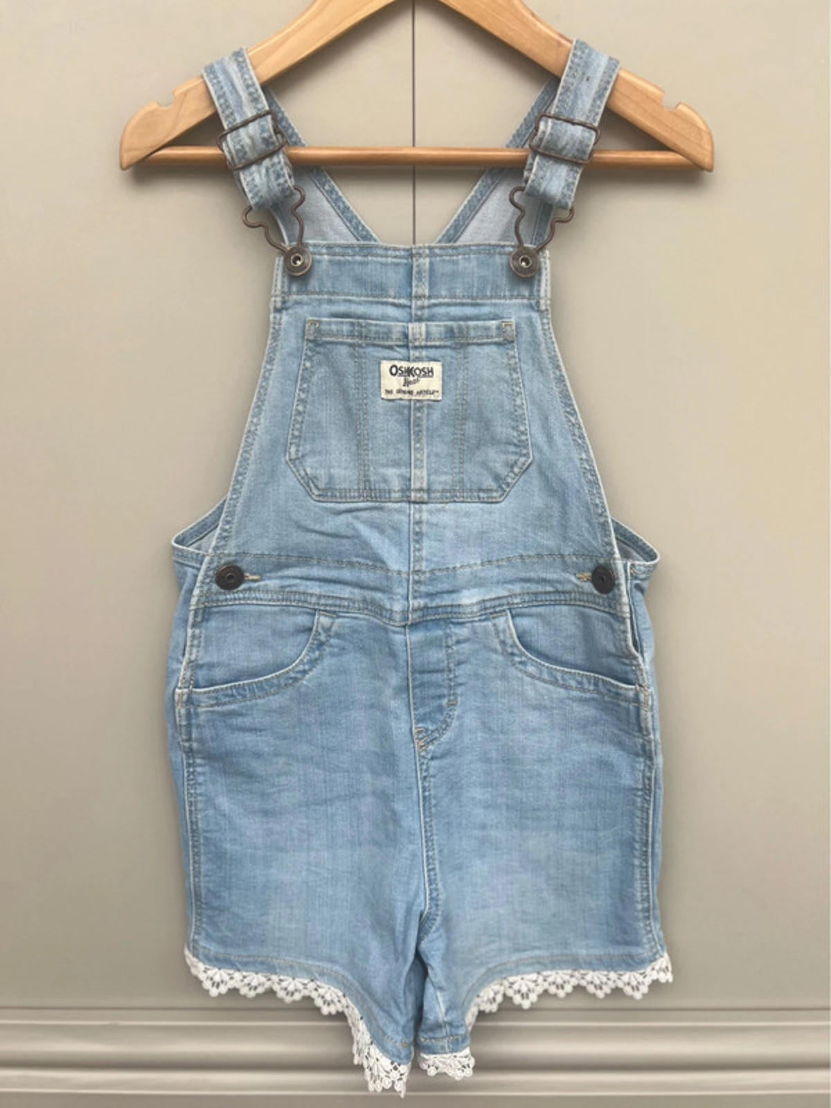 Oshkosh Lace Denim Shortalls 5T