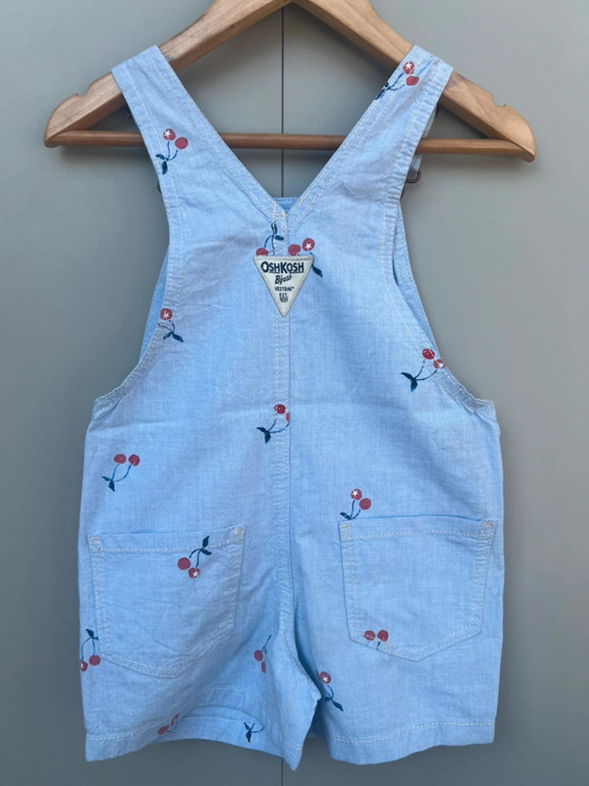 Oshkosh Cherry Shortalls 4T