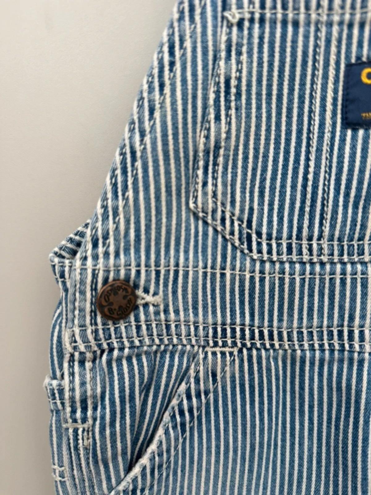 Oshkosh Hickory Dungaree Shortalls 9M
