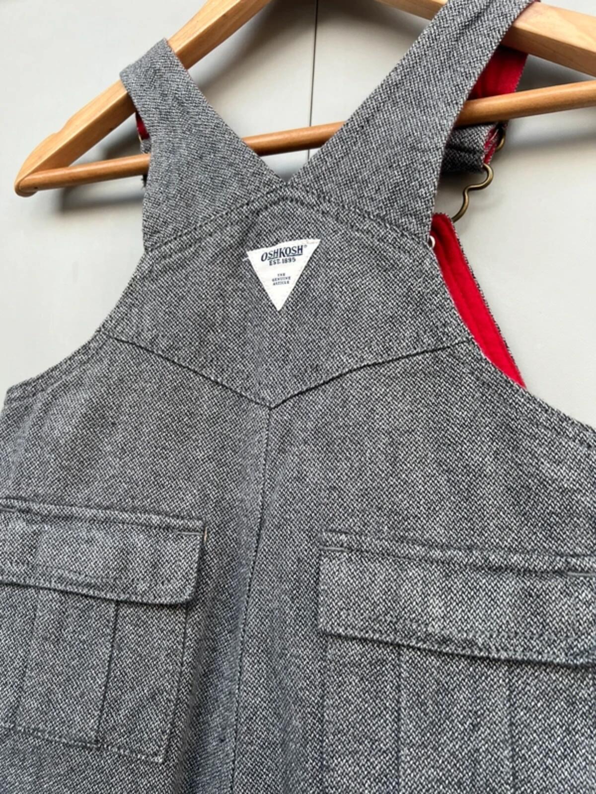 Oshkosh Vintage Grey Marl Dungarees 12M