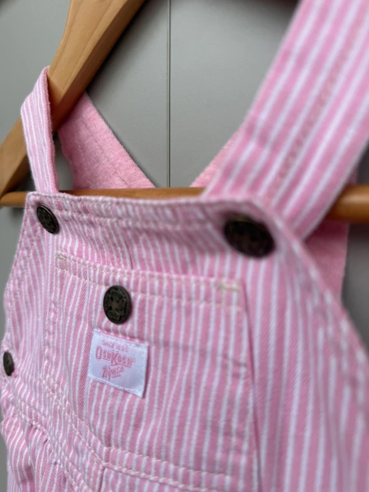 Oshkosh Vintage Pink Hickory Dress 3-6M