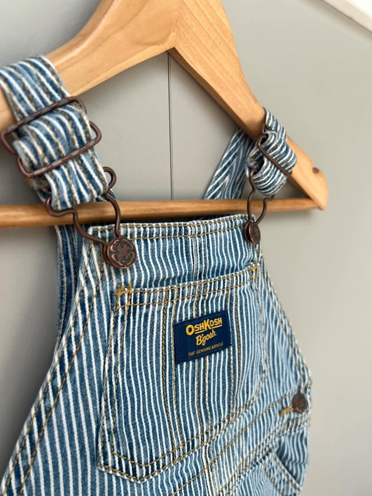 Oshkosh Hickory Shortall Dungarees 12M