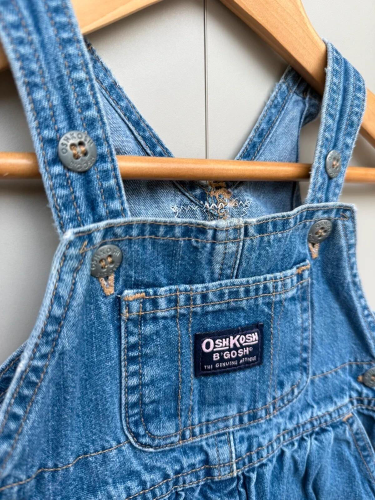 Oshkosh Vintage Denim Bubble Dungarees 12M