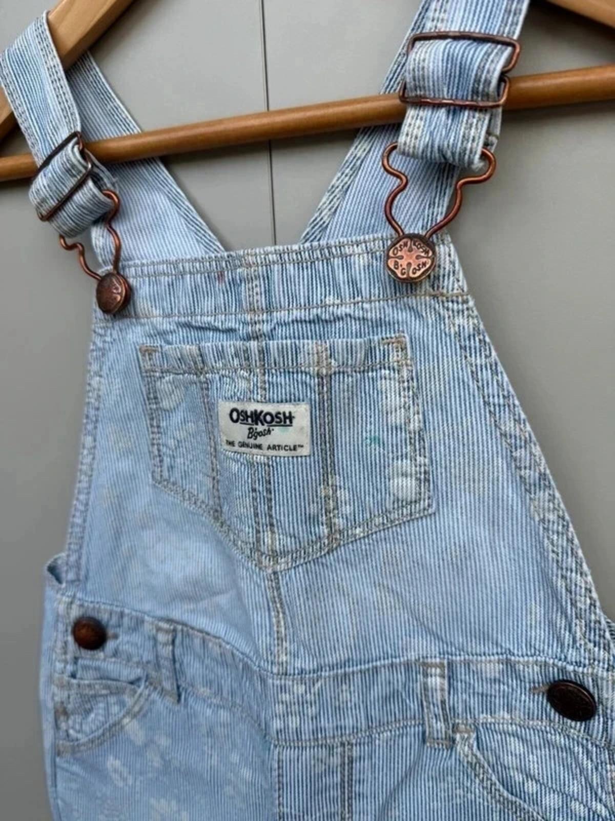 Oshkosh Striped Floral Dungarees 4T