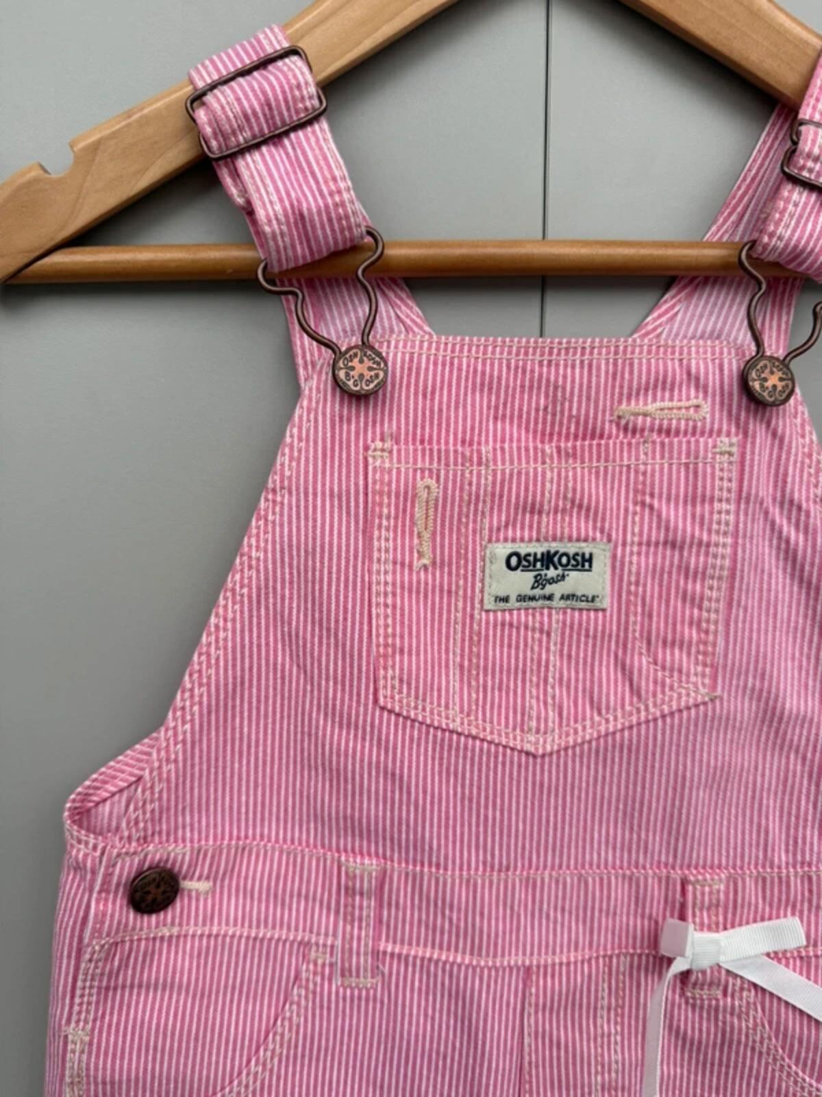 Oshkosh Hickory Pink Shortall Dungarees 24M