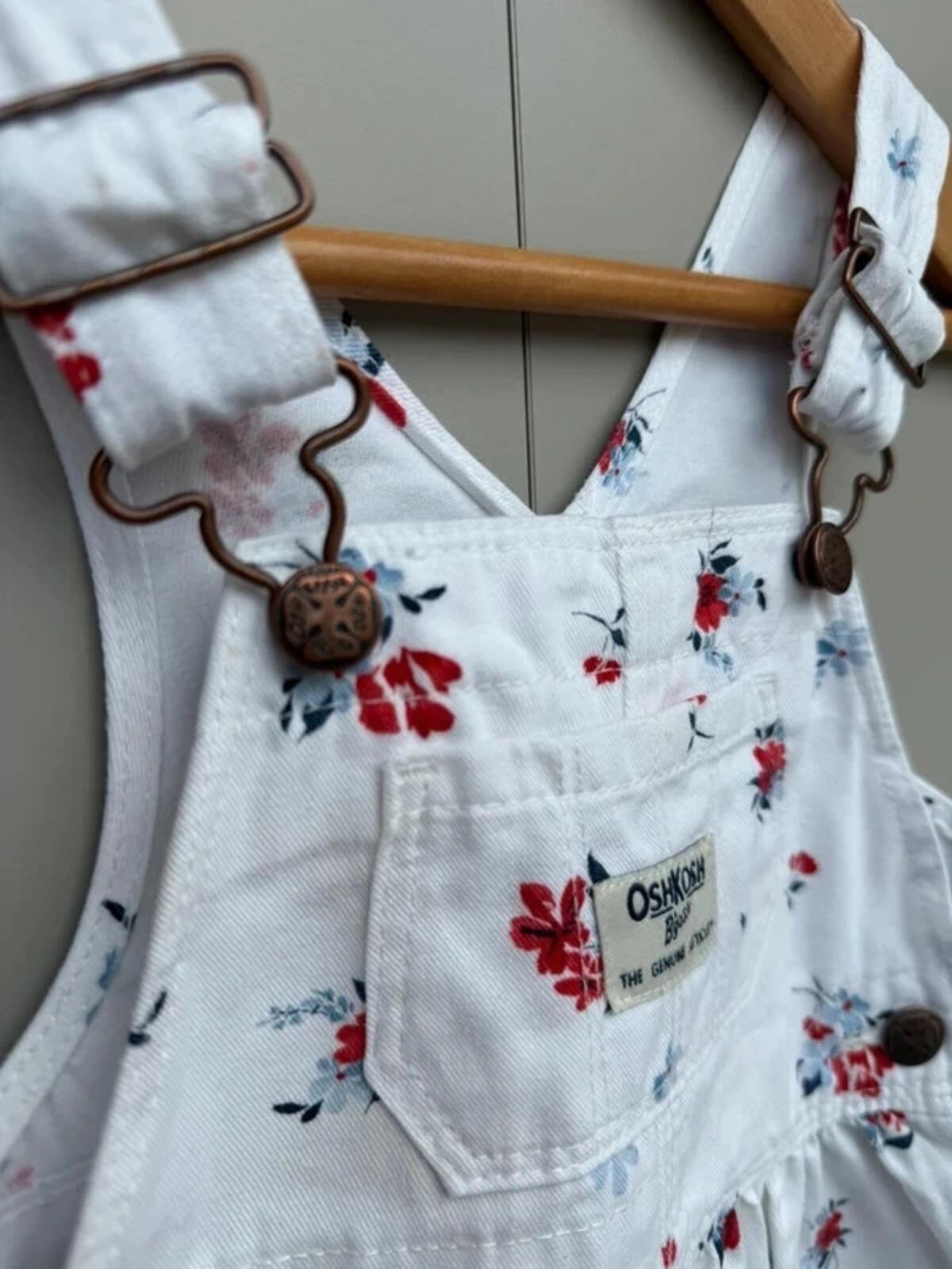 Oshkosh Floral Dungaree Dress 6M