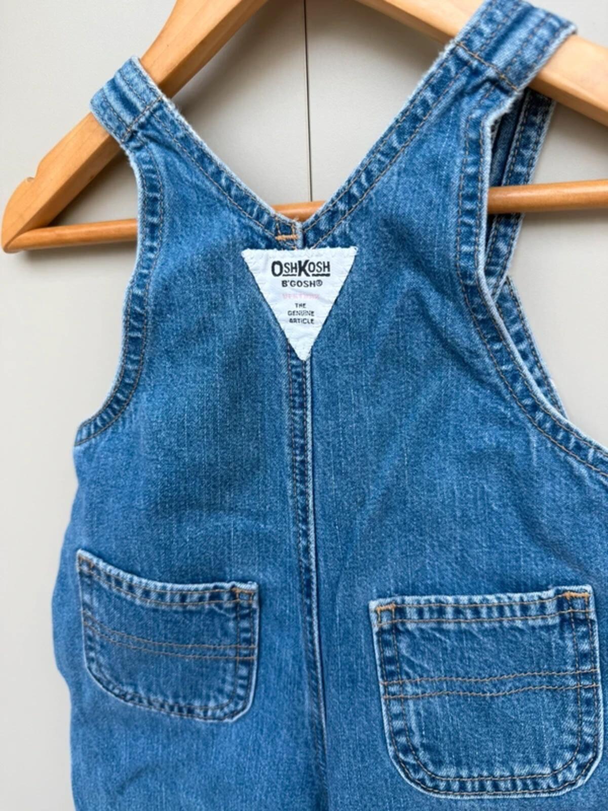 Oshkosh Vintage Denim Bubble Dungarees 12M