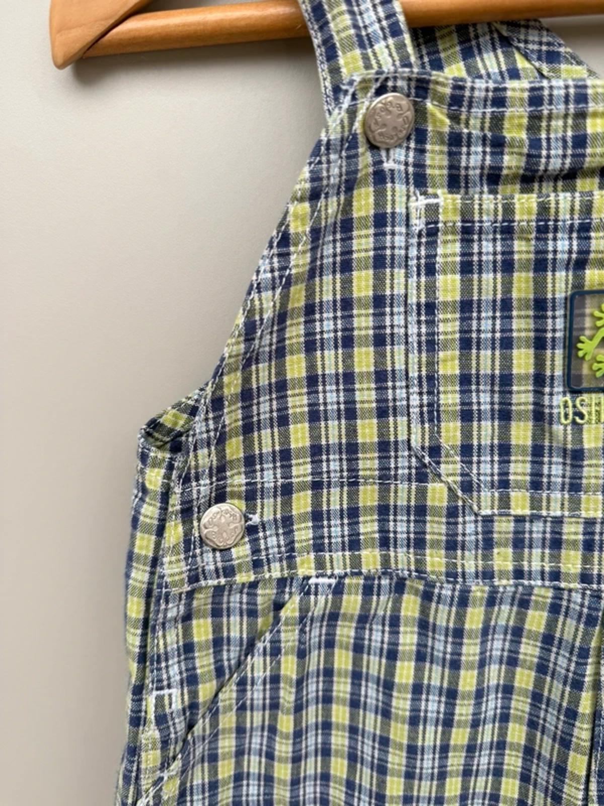 Oshkosh Vintage Frog Check Shortalls 18M