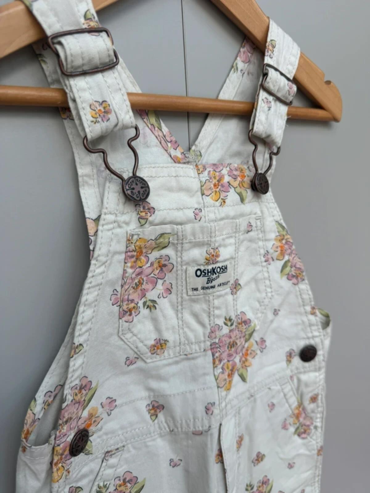 Oshkosh Floral Shortall Dungarees 12M