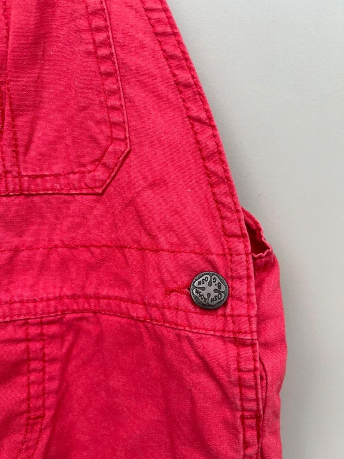 Oshkosh Red Cotton Shortall Dungarees 18/24M