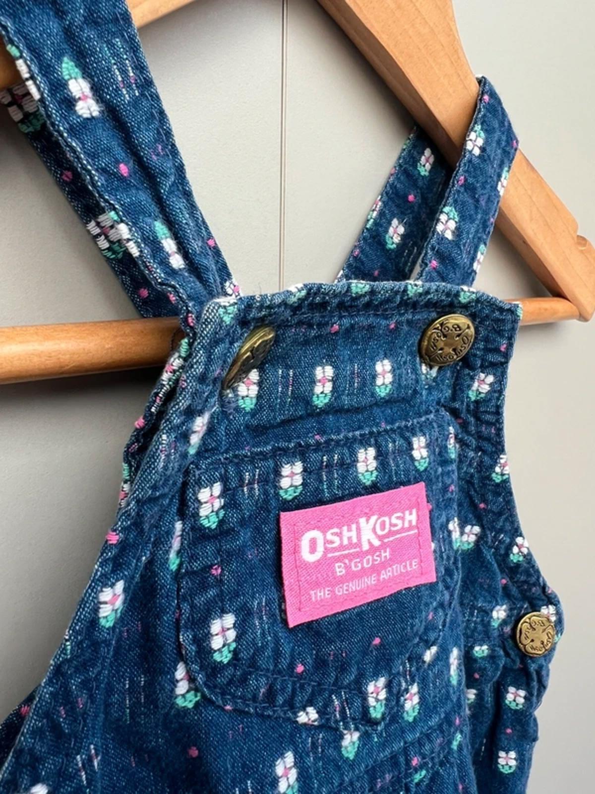 Oshkosh Vintage Floral Dungarees 3/6M