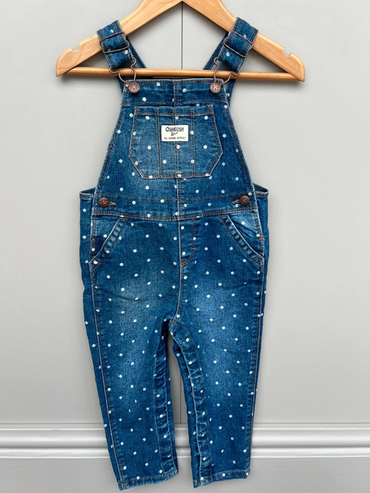 Oshkosh Polka Dot Dungarees 18M