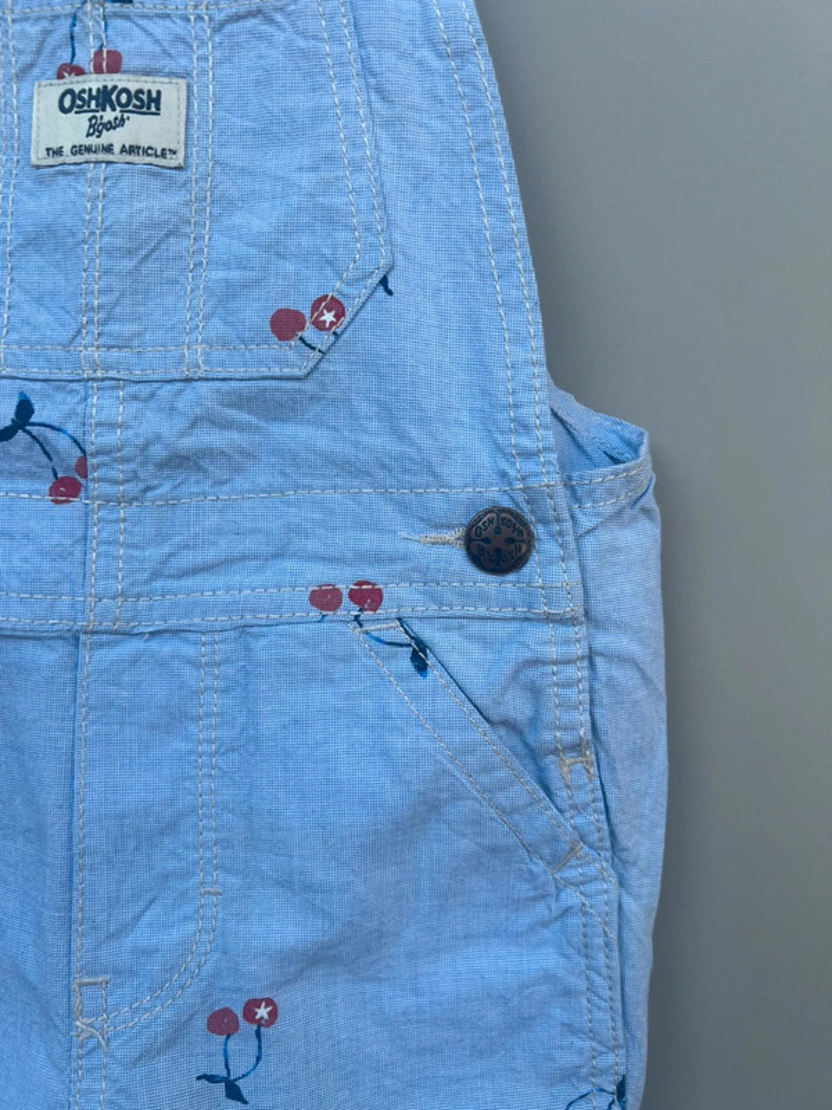 Oshkosh Cherry Shortalls 4T