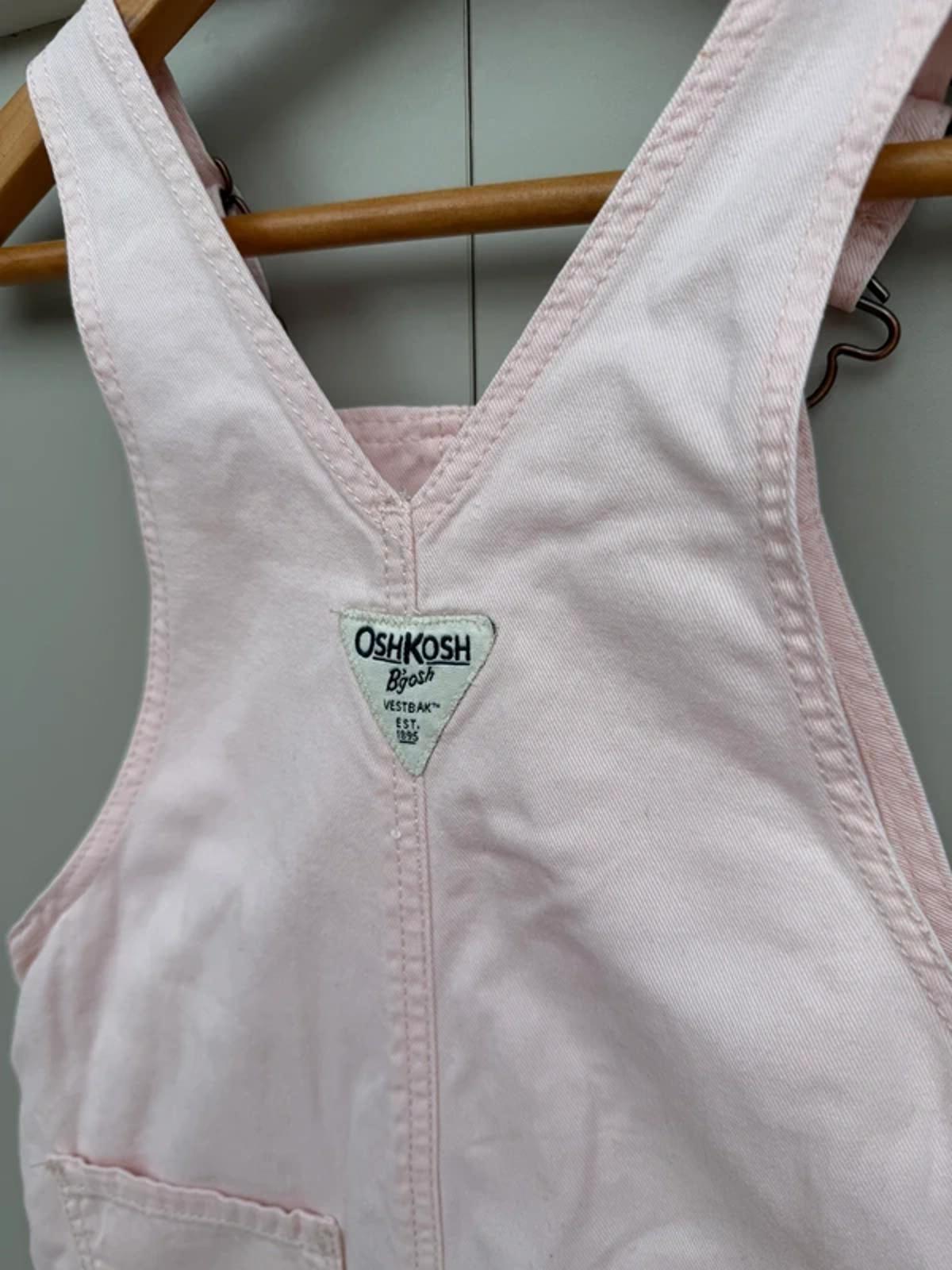 Oshkosh Pink Rose Heart Dungarees 3T