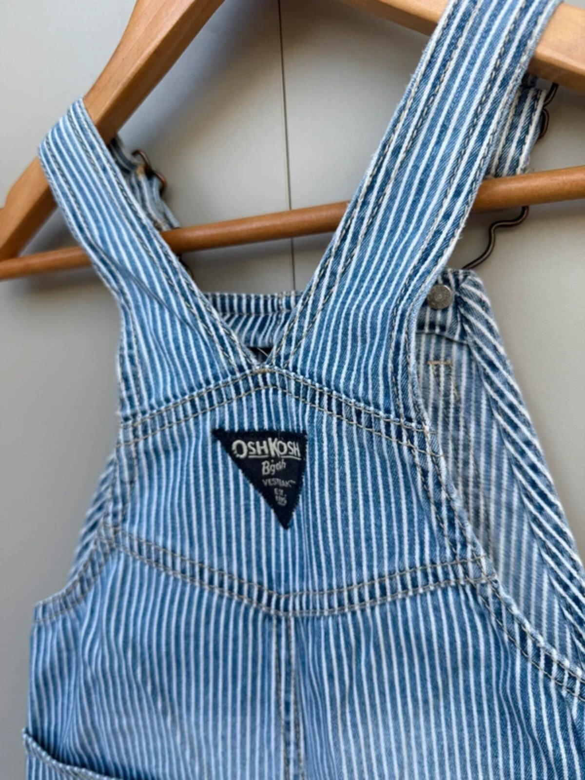 Oshkosh Hickory Shortall Dungarees 18M