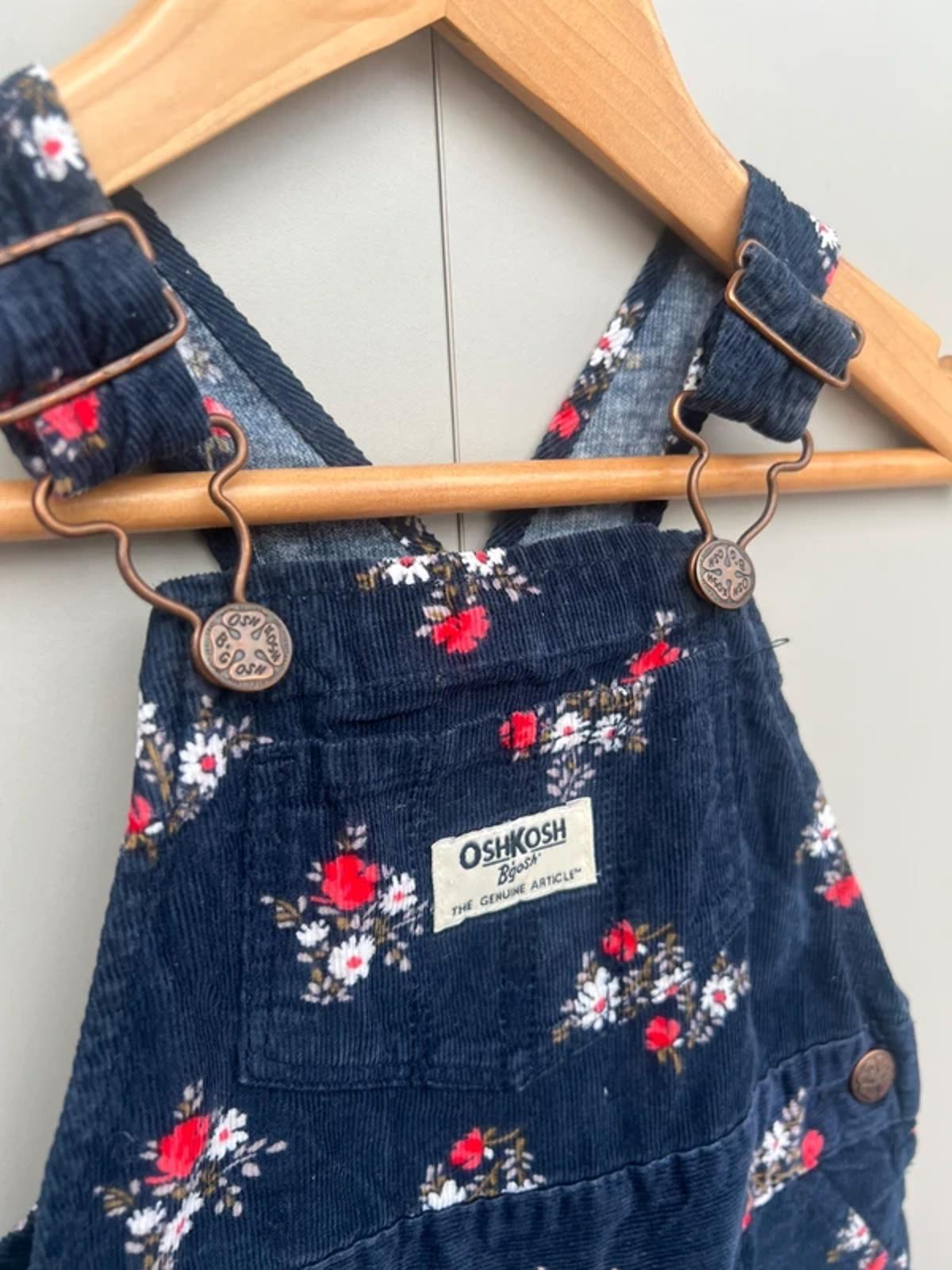 Oshkosh Floral Corduroy Dungarees 18M