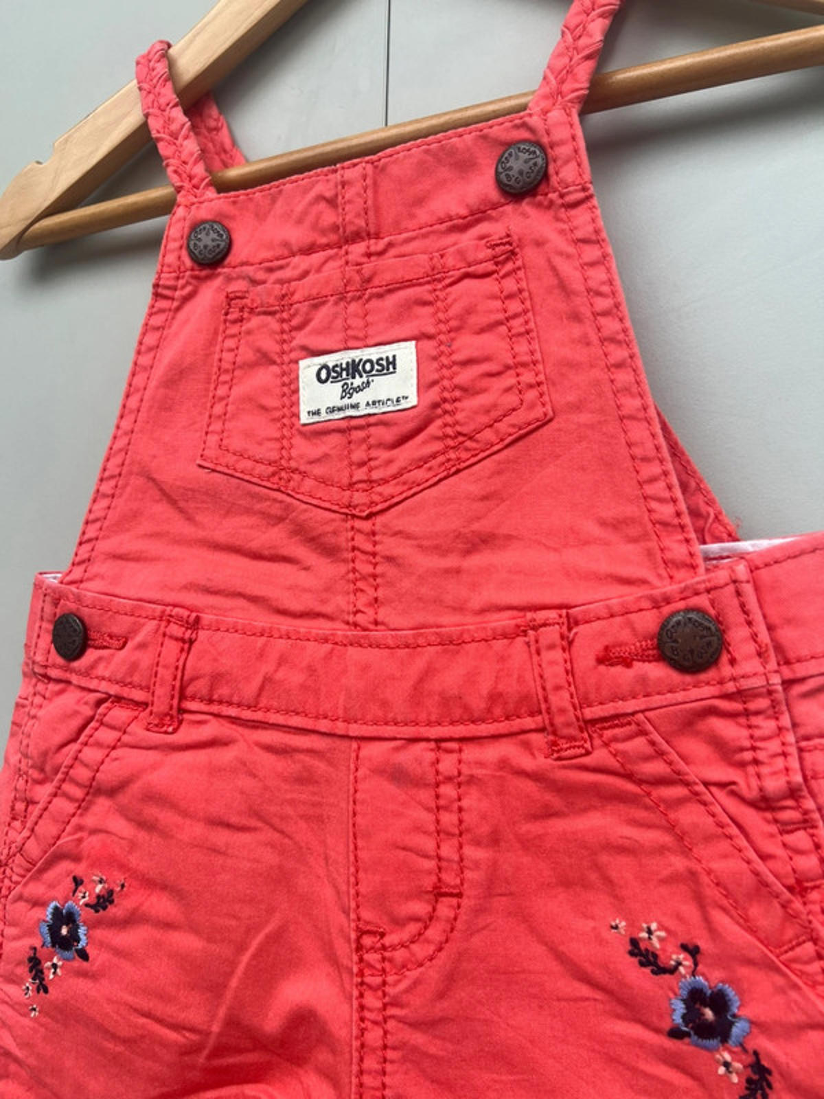 Oshkosh Coral Dungarees 12M