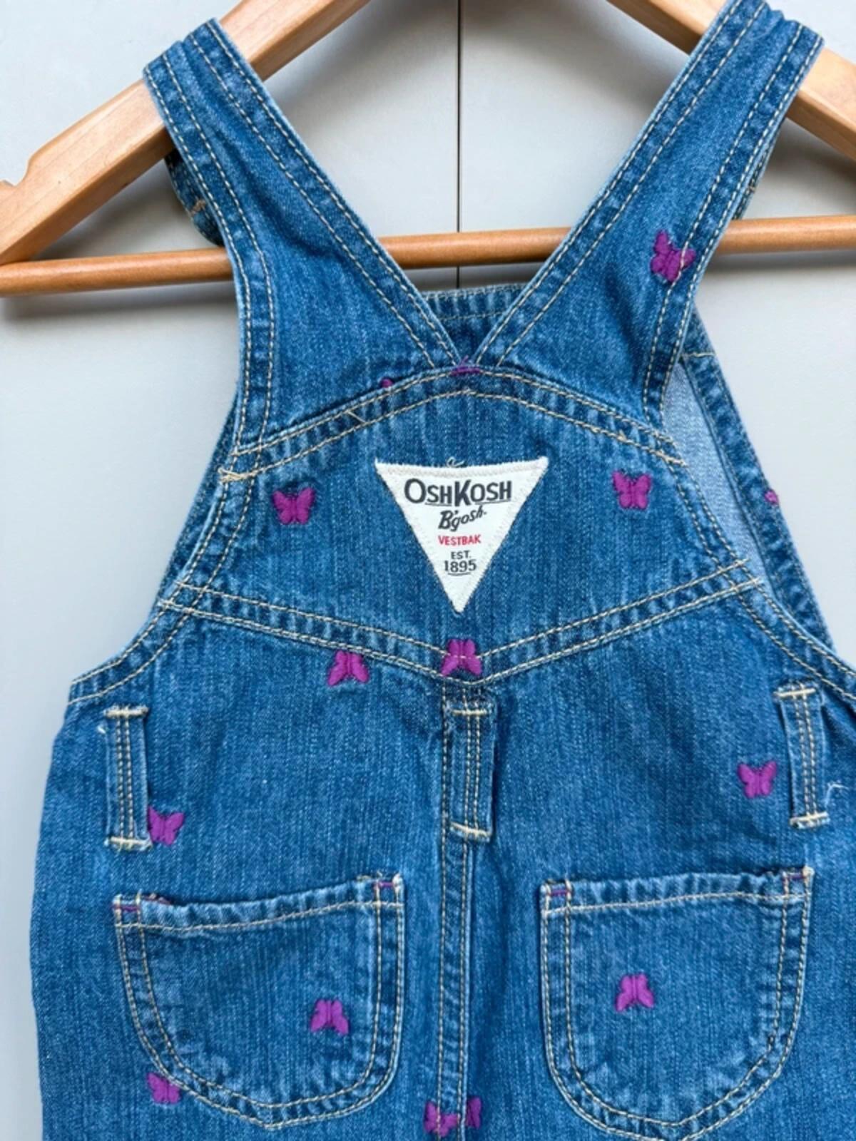 Oshkosh Butterfly Denim Dungarees 12M