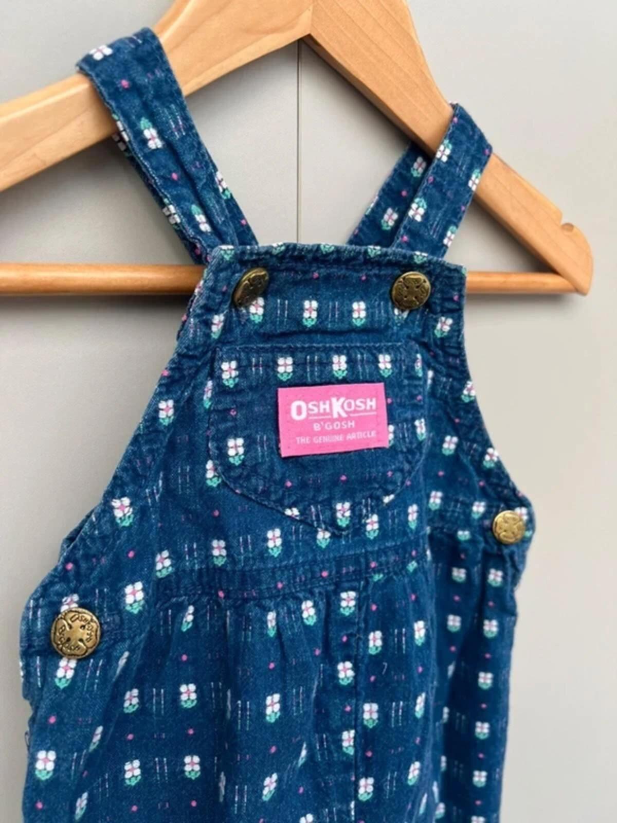 Oshkosh Vintage Floral Dungarees 3/6M