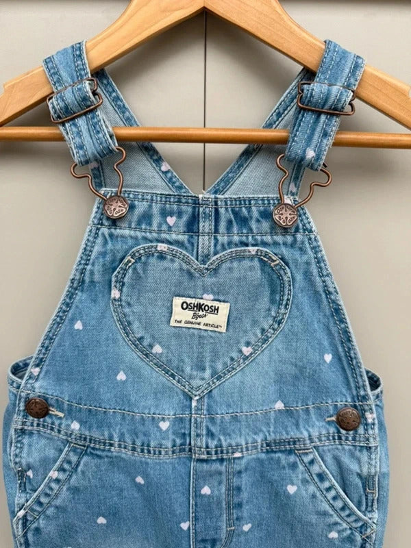 Oshkosh Heart Denim Dungarees 4T