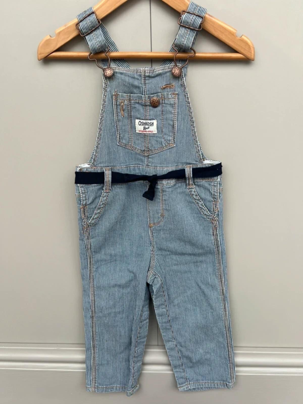 Oshkosh Striped Dungarees 18M