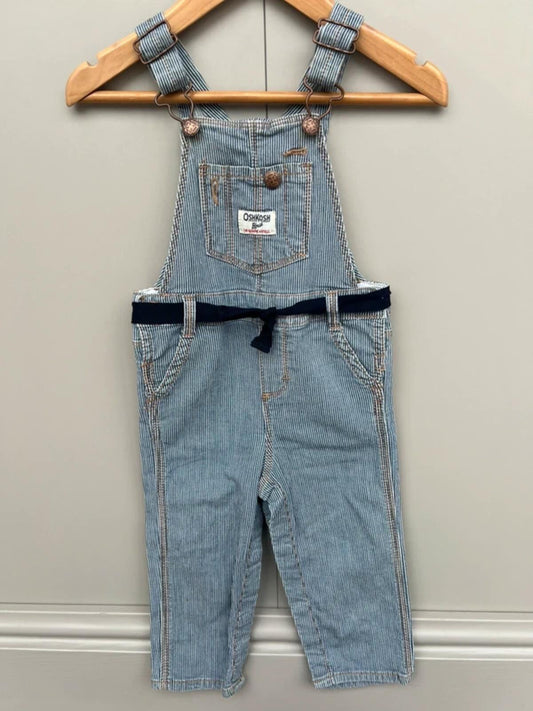Oshkosh Striped Dungarees 18M