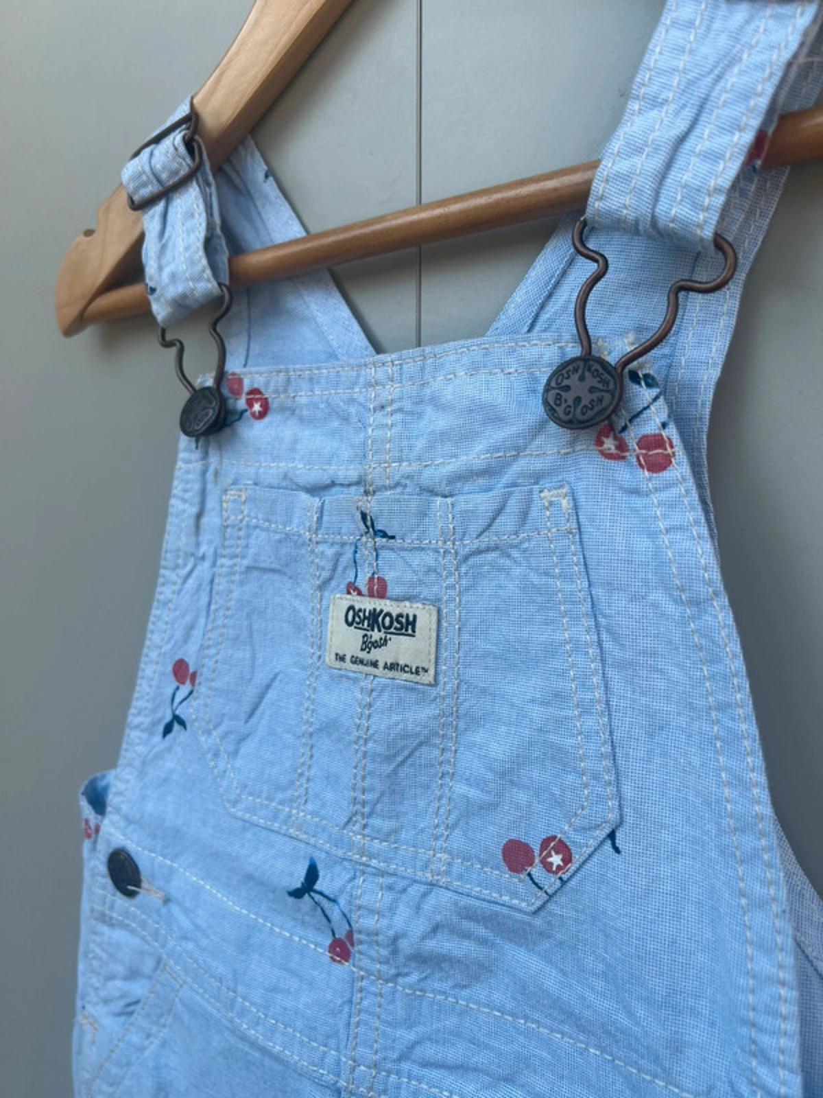 Oshkosh Cherry Shortalls 4T