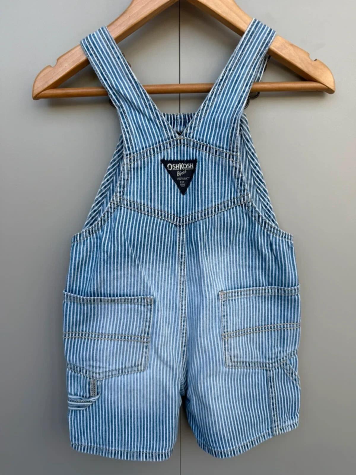 Oshkosh Hickory Shortall Dungarees 18M