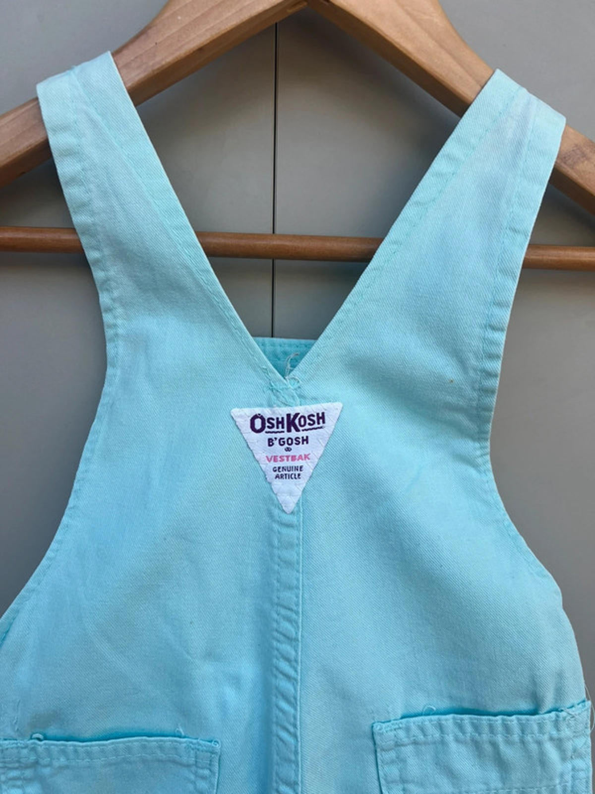Oshkosh Vintage Turquoise Dungarees 24M