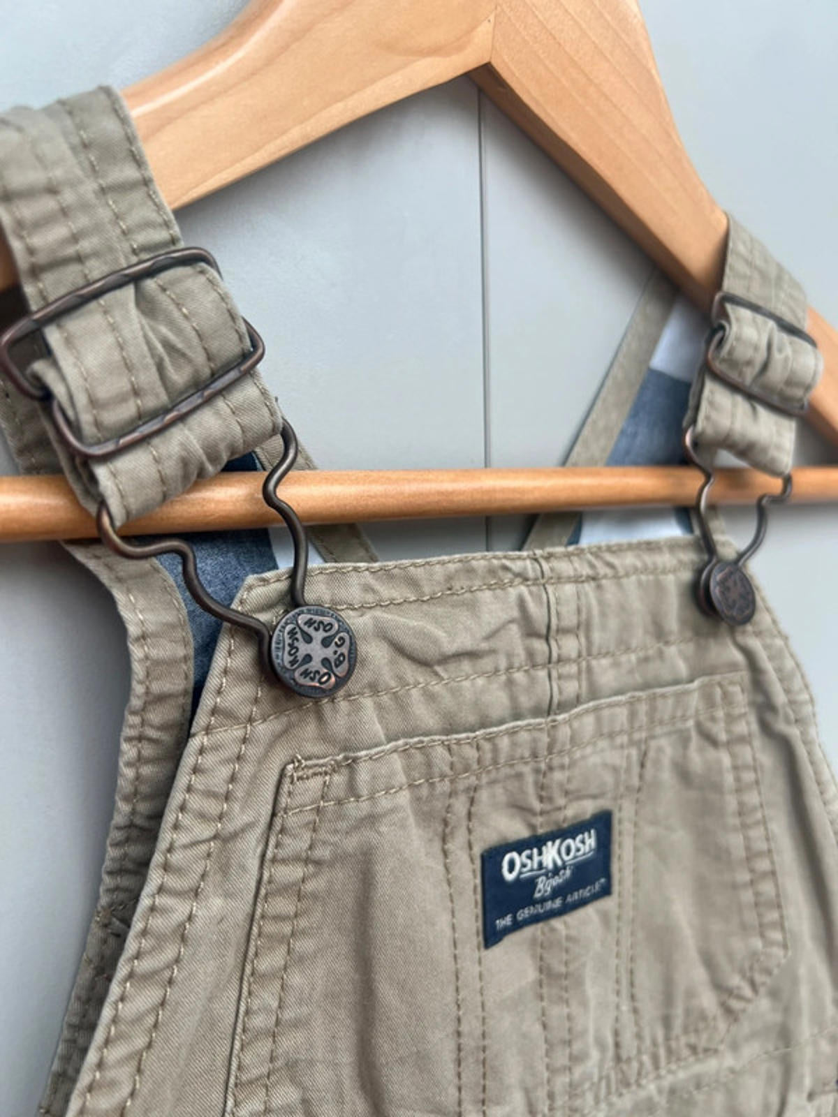 Oshkosh Beige Cargo Dungarees 9-12 M