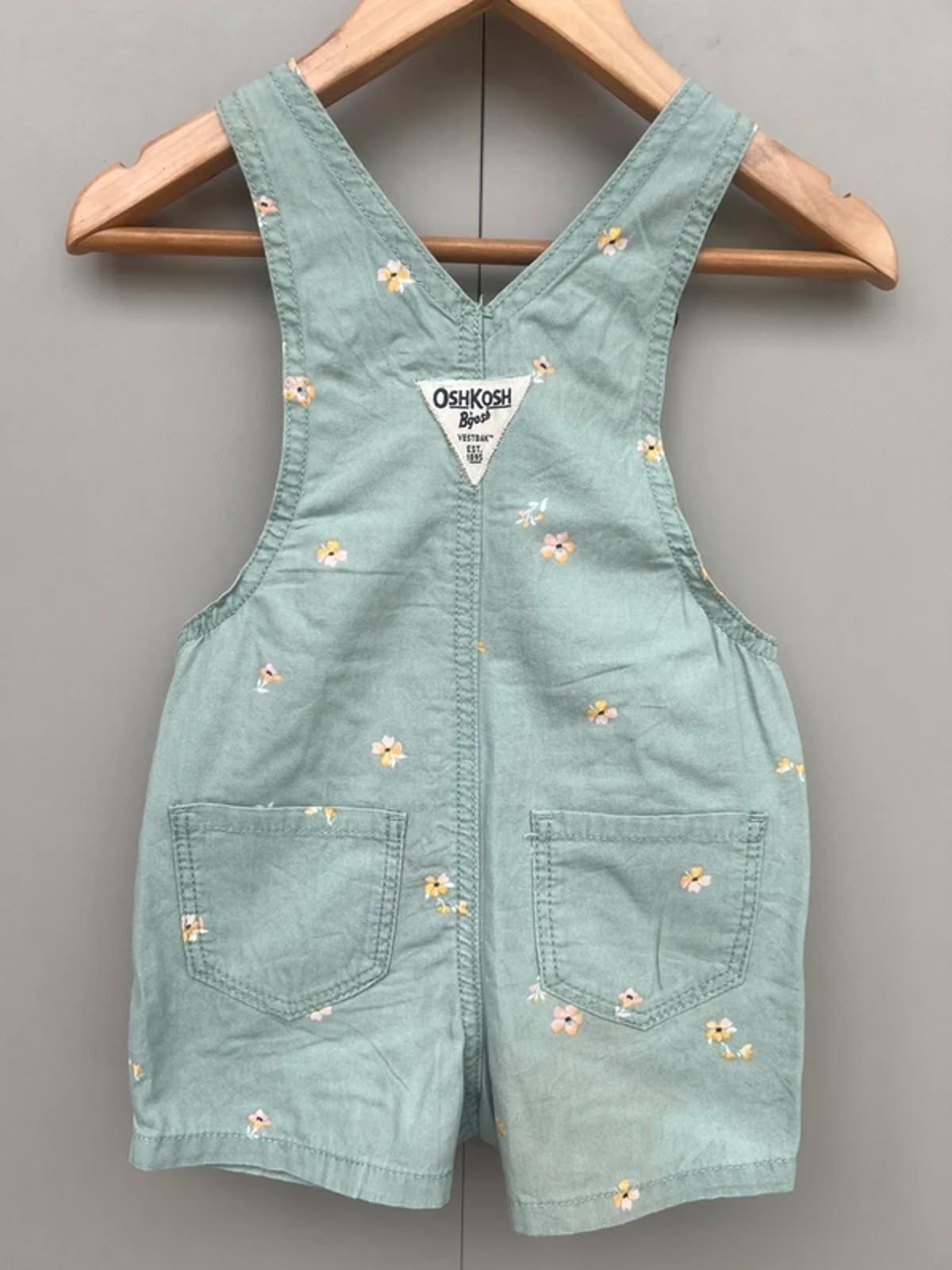 Oshkosh Floral Dungaree Shortalls 18M