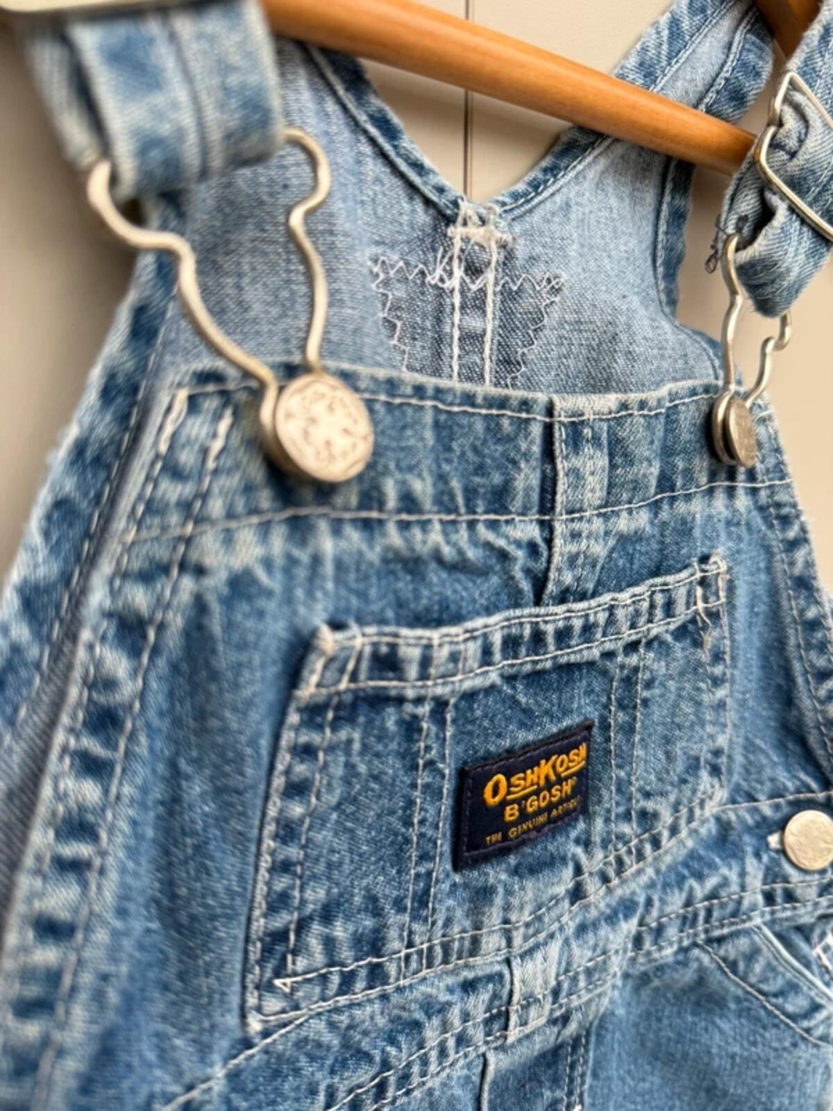 Oshkosh Vintage 90s Denim Shortalls 12M