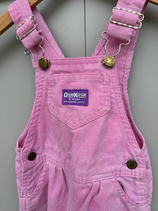 Oshkosh Vintage Pink Corduroy Dungarees 4T