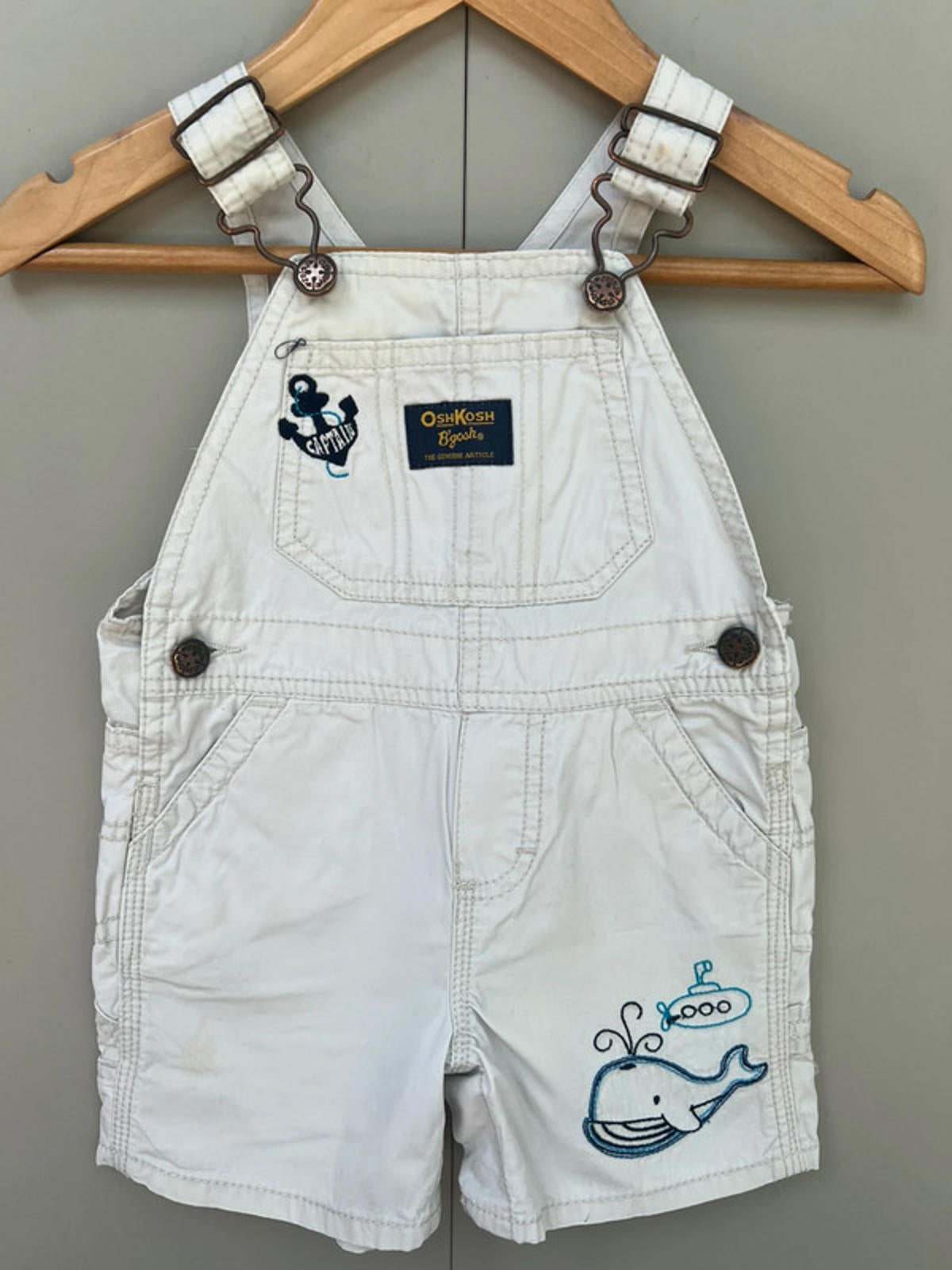 Oshkosh Cotton Shortall Dungarees  9M