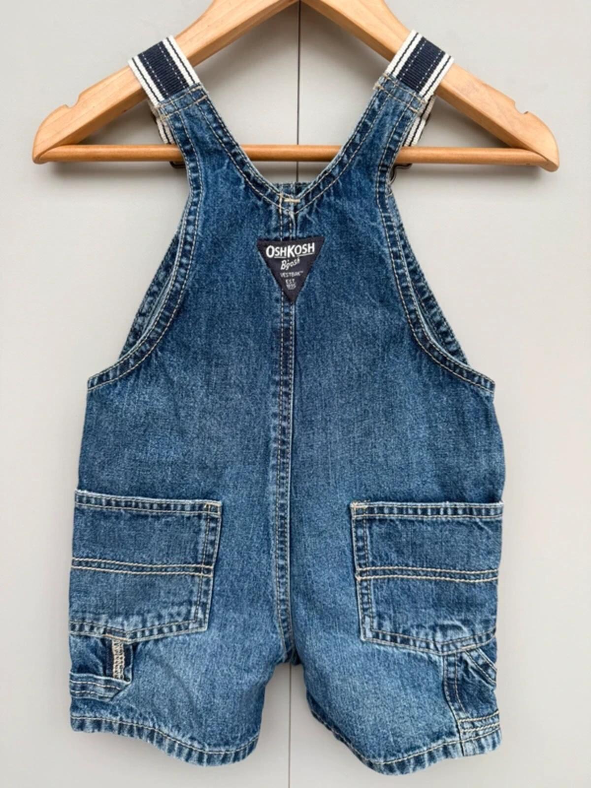 Oshkosh Classic Denim Shortalls 12M