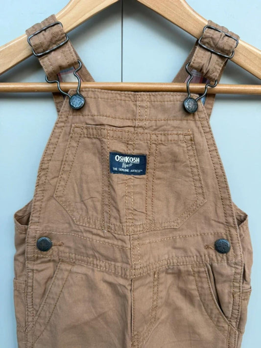 Oshkosh Cargo Brown Cotton Dungarees 12M